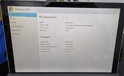 Microsoft surface Pro 6, model 1796, 128 GB_does not recognize keyboard_ - Image 1 of 4