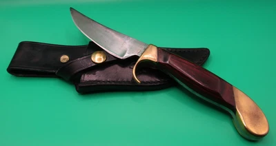 De Colección Olsen OK H.C. MI EE. UU. Hoja Fija Mango de Madera Caza Skinner Cuchillo Funda Foto 1 de 4