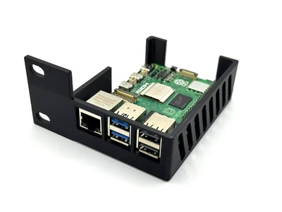 MARKENLOS 🖥️ Raspberry Pi 5 Rackmount Gehäuse – 19-Zoll Halterung aus robustem PETG