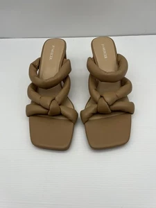Jo Mercer Womens Twist Square Toe Leather Heeled Sandals EUR 40 US 9 - Picture 1 of 15