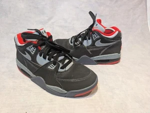 Nike Air Flight 89 (GS) Size 6 Black / Red Grey Shoes Boys Or Womens - Picture 1 of 19