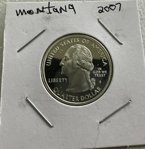 Washington Quarter 2007 90 % plata #A/12 Montana moneda muy bonita prueba **mira** - Imagen 1 de 2