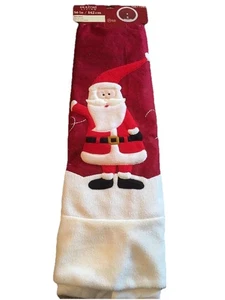 NEU großer 56" Weihnachtsbaum Rock weicher Samt rot Weihnachtsmann mit weißer Borte Urlaub - Bild 1 von 6