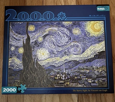 Buffalo Games The Starry Night by Vincent van Gogh 2000 Piece Jigsaw Puzzle - Image 1 of 4