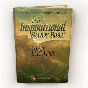 The Inspirational STUDY BIBLE New King James Version Max Lucado Hardcover 1991 - Picture 1 of 4