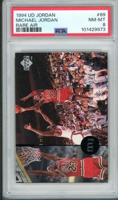 1994 UD Michael Jordan Rare Air #89 Menendez Brothers Chicago Bulls PSA 8 - Image 1 of 2
