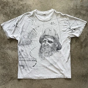 Pirate Lost Treasure Vintage 90’s All Over Print AOP Shirt Herren XL Hanes Heavy - Bild 1 von 8