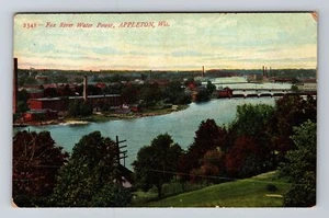 Appleton WI-Wisconsin, Fox River Wasserkraft Vintage Souvenir Postkarte - Bild 1 von 2