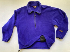 Sun Ice Polartec Fleece Jacket Mens Medium Half Zip Waist Cinch Pockets Vtg 90s - Picture 1 of 5