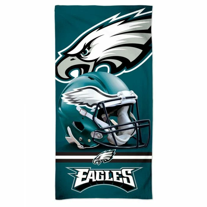 PHILADELPHIA EAGLES SPECTRA BEACH TOWEL 30"X60" COTTON PLUSH NFL LICENSED - Image 1 of 1