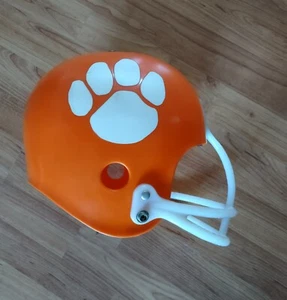 Vintage Rare Plastic Clemson Football Helmet Full Size Screw Top For Display - Imagen 1 de 5