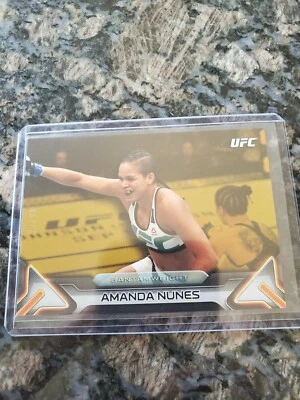 2016 Topps UFC Amanda Nunes Gold Insert 95/99!!! - Image 1 of 3