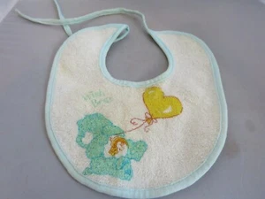 Vintage American Greeting Cards Care Bears 1983 Baby Lätzchen Wunschbär - Bild 1 von 4