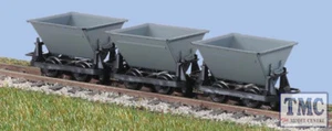 GR-331 Peco Hudson Rugga V-Skip Wagon Set- Grey (3) - Picture 1 of 1