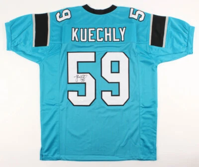 Luke Kuechly Signed Carolina Panthers Jersey (JSA COA) 6xPro Bowl Linebacker - Image 1 of 4