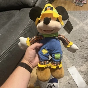 Disney Store Authentic Halloween Fall Mickey Scarecrow Plush New With Tag 15” - Picture 1 of 5