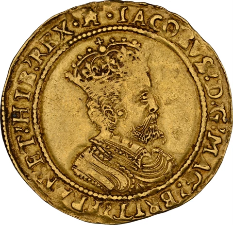 Gold 1612-13 England Great Britain Double Crown James I S-2623 | NGC AU53 Cover