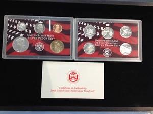 2002-S Complete SILVER Proof Set w Box and COA - Picture 1 of 1