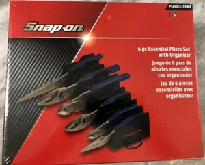 New Snap-on POWER BLUE 6 pc Essential Pliers Cutters Set PL600ES1RKMB - Picture 1 of 3