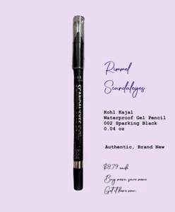 RIMMEL LONDON Scandaleyes Waterproof Gel Pencil Eyeliner 002 SPARKLING BLACK NEW - Picture 1 of 6