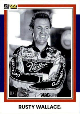 Rusty Wallace 2022 Donruss Navy Blue Parallel Retro Card #190 71/199 - Image 1 of 2
