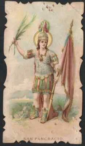 Tarjeta Santa Antigua de San Pancracio Santino Imagen Pieuses Estampa - Imagen 1 de 1