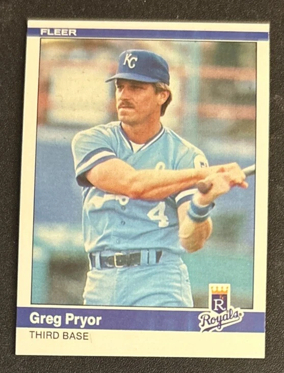 1984 Fleer Greg Pryor Baseball Card #353 Royals 3B VG O/C - Image 1 of 2