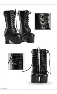 (damage sale) 6.5cm long length boots MSD - Platform Basic Boots (Black) - Picture 1 of 4