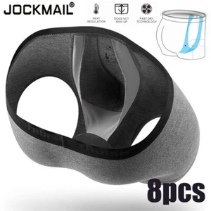 8pcs Sexy Men Boxers Underwear Boxershorts Male Mesh 3D U Convex Pouch Underpant - Picture 1 of 28