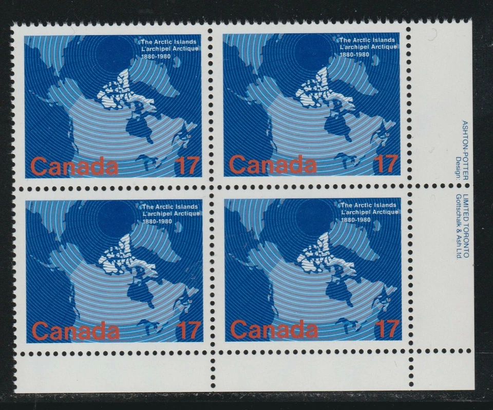 1980 Canada SC# 847 LR - Arctic Islands - Plate Block M-NH Lot # 2947d - Image 1 of 1