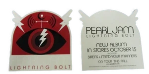 PEARL JAM 2013 Lightning Bolt promotional Monkeywrench Sticker New Old Stock - Picture 1 of 2