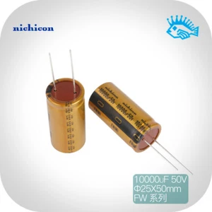 1/5pcs 10000uF 50V10000UF FW NICHICON HiFi DIY Audio Filter Capacitor 25X50mm - Picture 1 of 4