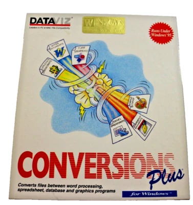 Vintage DataViz Conversions Plus Version 3.5 Software for Windows Mint in Box - Image 1 of 4