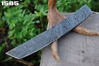 Forged Damascus Steel Traditional Japanese Blank Blade Tanto Knife Full Tang