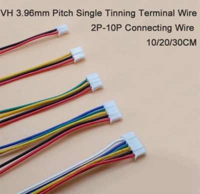VH 3.96mm Pitch Single Tinning Terminal Wire 2P-10P Connecting Wire 10/20/30CM - Image 1 of 4