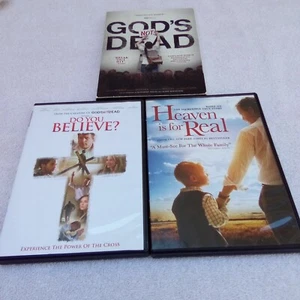 God's Not Dead, Do You Believe?, Heaven Is For Real DVDS 3 DVD Lot Kevin Sorbo - Picture 1 of 18