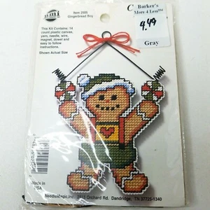 NMI Curly-Q's Needlepoint Gingerbread Boy Ornament 2505 NEW - Picture 1 of 5