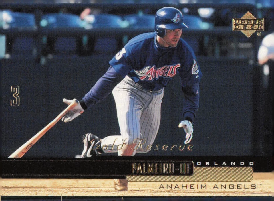 2000 Upper Deck Gold Reserve #7 Orlando Palmeiro Anaheim Angels Baseball Card - Image 1 of 2