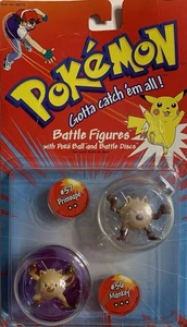 Hasbro 1999 Pokémon Battle Figuren, #56 Mankey, #57 Primeape mit BALL & DISCS - Bild 1 von 2