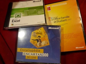 Lot MICROSOFT Office Famille 2007 + EXCEL 2002 + Encarta 2000 - Imagen 1 de 2