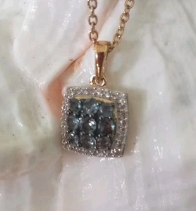 1.15 ctw. Narsipatnum ALEXANDRITE & Zircon Pendant In Yellow Gold Vermeil - Picture 1 of 8