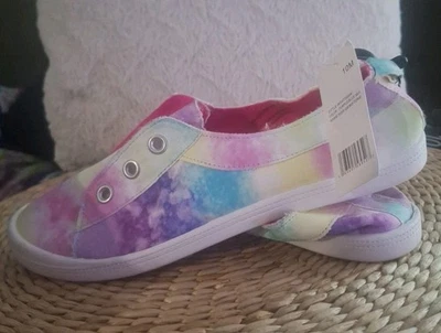 NWT Sugar Memory Foam Womens 10M Slip On Multi Color, Tie Dye Shoes - Image 1 of 4