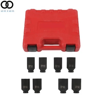Juego de enchufes de tuerca de eje de 8 piezas 12 puntos 1/2" unidad 29-39 mm para Toyota BMW Mercedes-Benz Foto 1 de 4