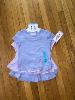 Conjunto ativo infantil Skechers 4 peças, tamanho 4T roxo - Imagem 1 de 4