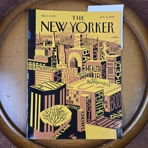 The New Yorker Magazine January 31 2011 Theme Art Cover by Frank Viva Error Copy - Foto 1 di 14