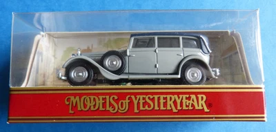 Matchbox Modell Y 40 1931 Mercedes Benz 770 Models of Yesterday 1:48 grau blau - Bild 1 von 4