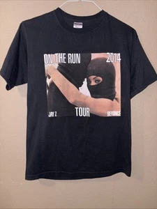 Beyoncé Shirt Men's Small Black Jay Z On The Run Tour 2014 Concert Rap Tee OTR M - Picture 1 of 3