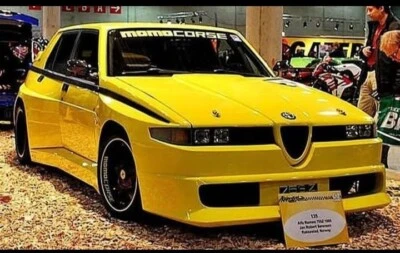 Modellino Alfa Romeo 75 Tuning in Ferro scala 1: 24 Giallo - Immagine 1 di 2