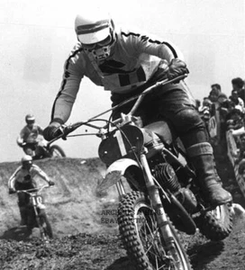 Suzuki 250 works rider Joel Robert 1970 motocross motorcycle racing photo - Picture 1 of 1