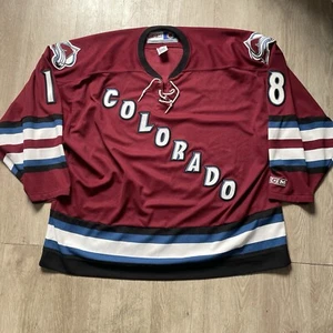 Vintage NHL CCM Colorado Avalanche Tanguay #18 Hockey Jersey Alternate 3rd - Bild 1 von 5